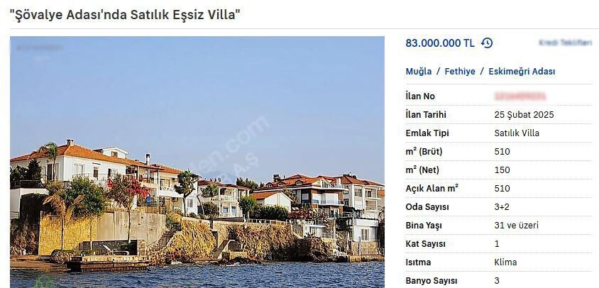 Fethiye’de Lüks Konutların Fiyatları Dudak Uçuklatıyor!