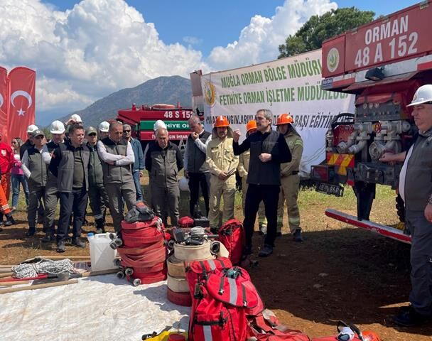 Fethiye’de Yangın Ekiplerinin İş Başı Eğitimleri Yapıldı