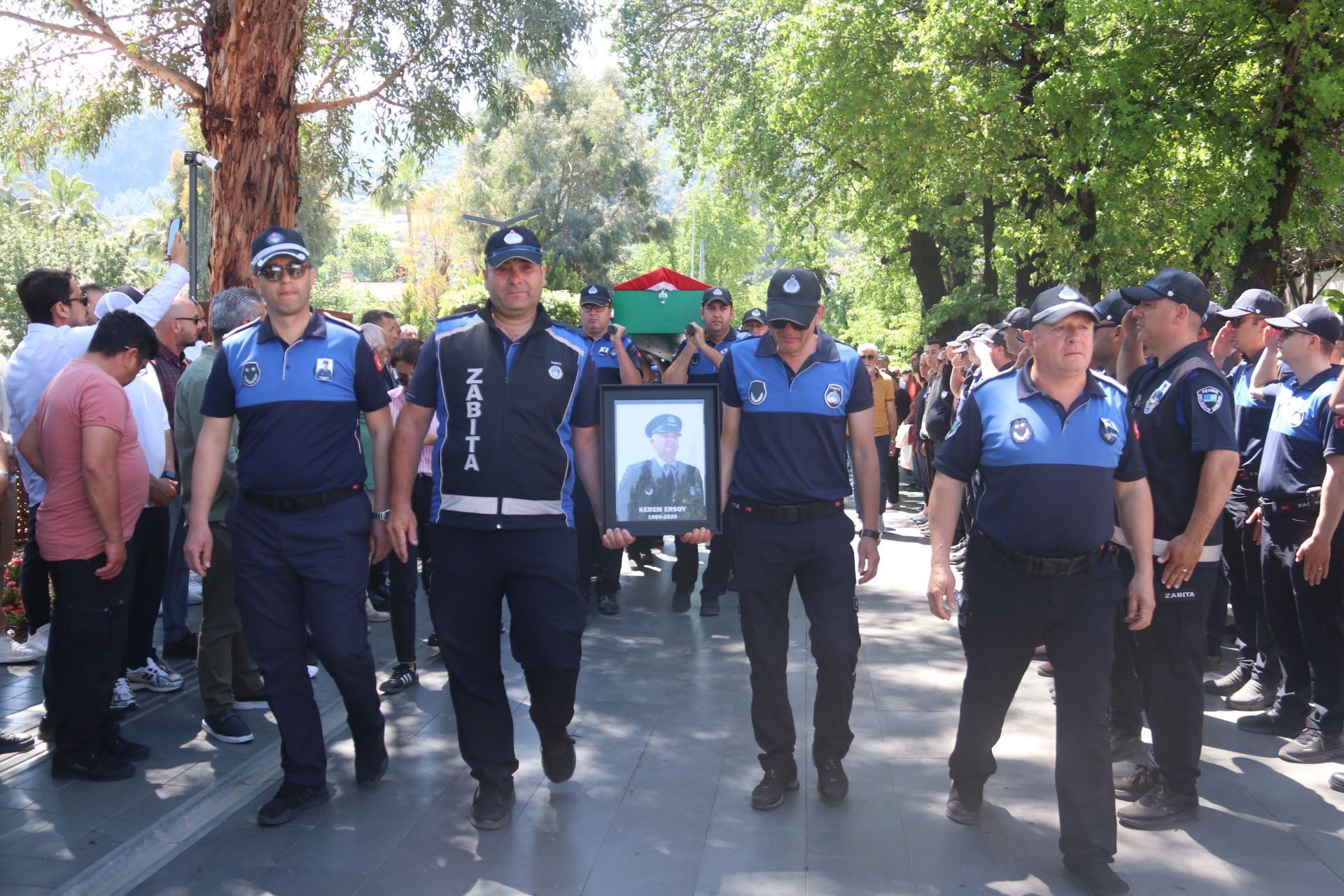 Fethiye’de Zabıta Personeli Kerem Ersoy’a Duygusal Veda