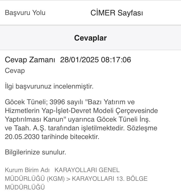 Göcek Tünelinde “Bedava” Beklentisi Yine Suya Düştü!
