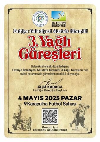 3. Fethiye Belediyesi Mustafa Kiremitli Yağlı Güreşleri Başlıyor