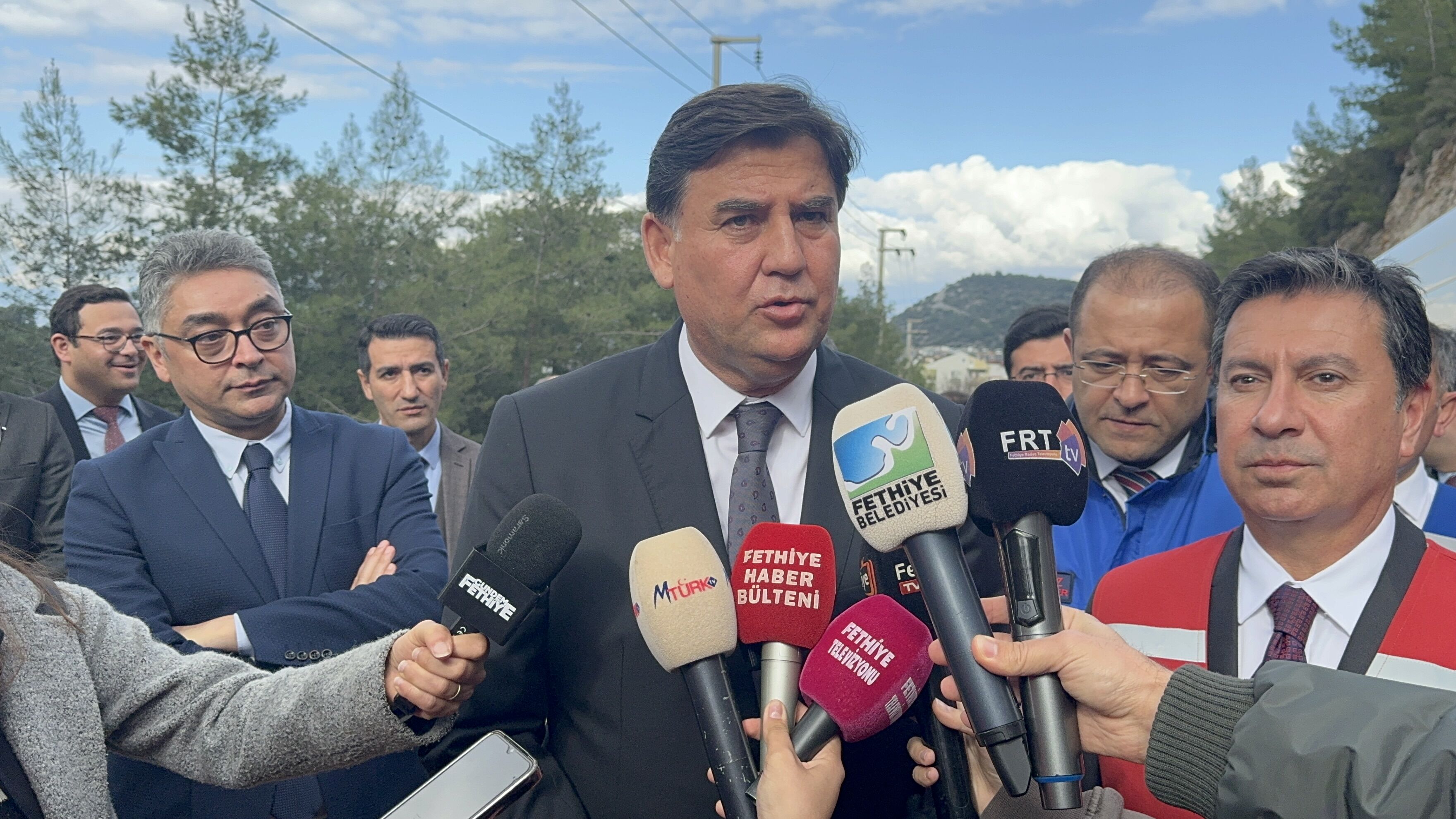 Fethiye-Ölüdeniz Yol Çalışmasında Başkanlar Sahada