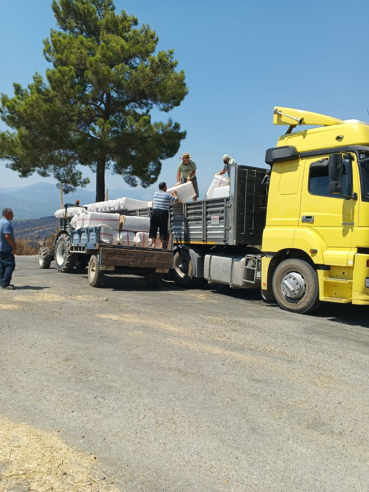 Kahramanmaraş’tan Seydikemer’deki Yangınzede Besicilere 24 Ton Saman Desteği