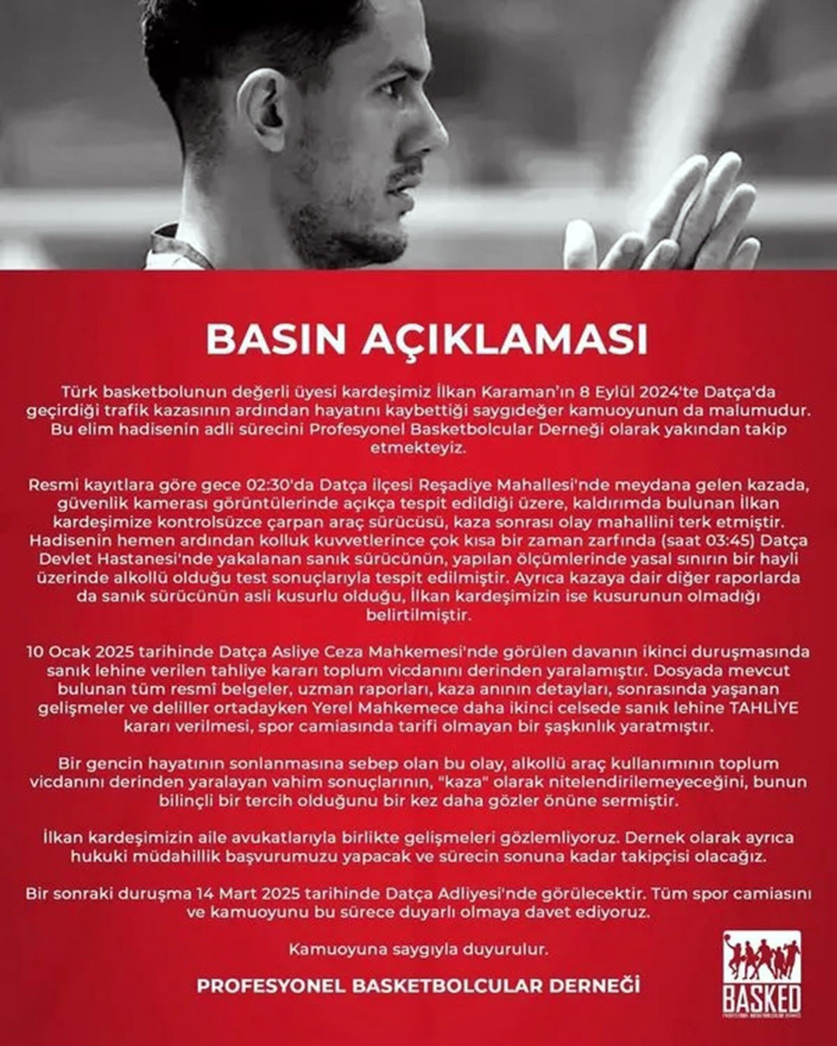 Milli Basketbolcunun Ölümüne Neden Olan Sürücünün Tahliyesine İtiraz