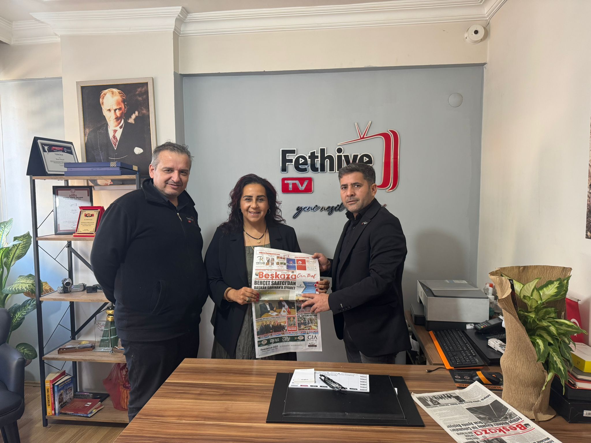 Mtürk Ekibinden, Beşkaza Gazetesi’ne Hayırlı Olsun Ziyareti