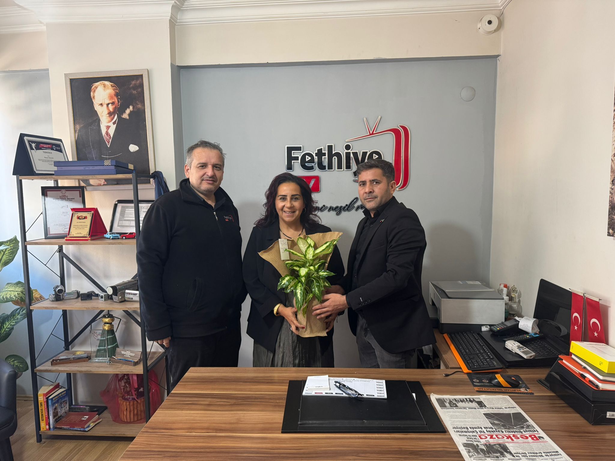 Mtürk Ekibinden, Beşkaza Gazetesi’ne Hayırlı Olsun Ziyareti