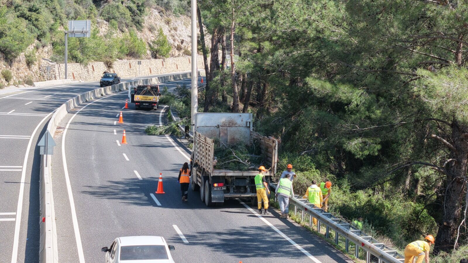 Sakar Geçidinde Orman Yangınlarına Karşı Yol Kenarı Temizliği