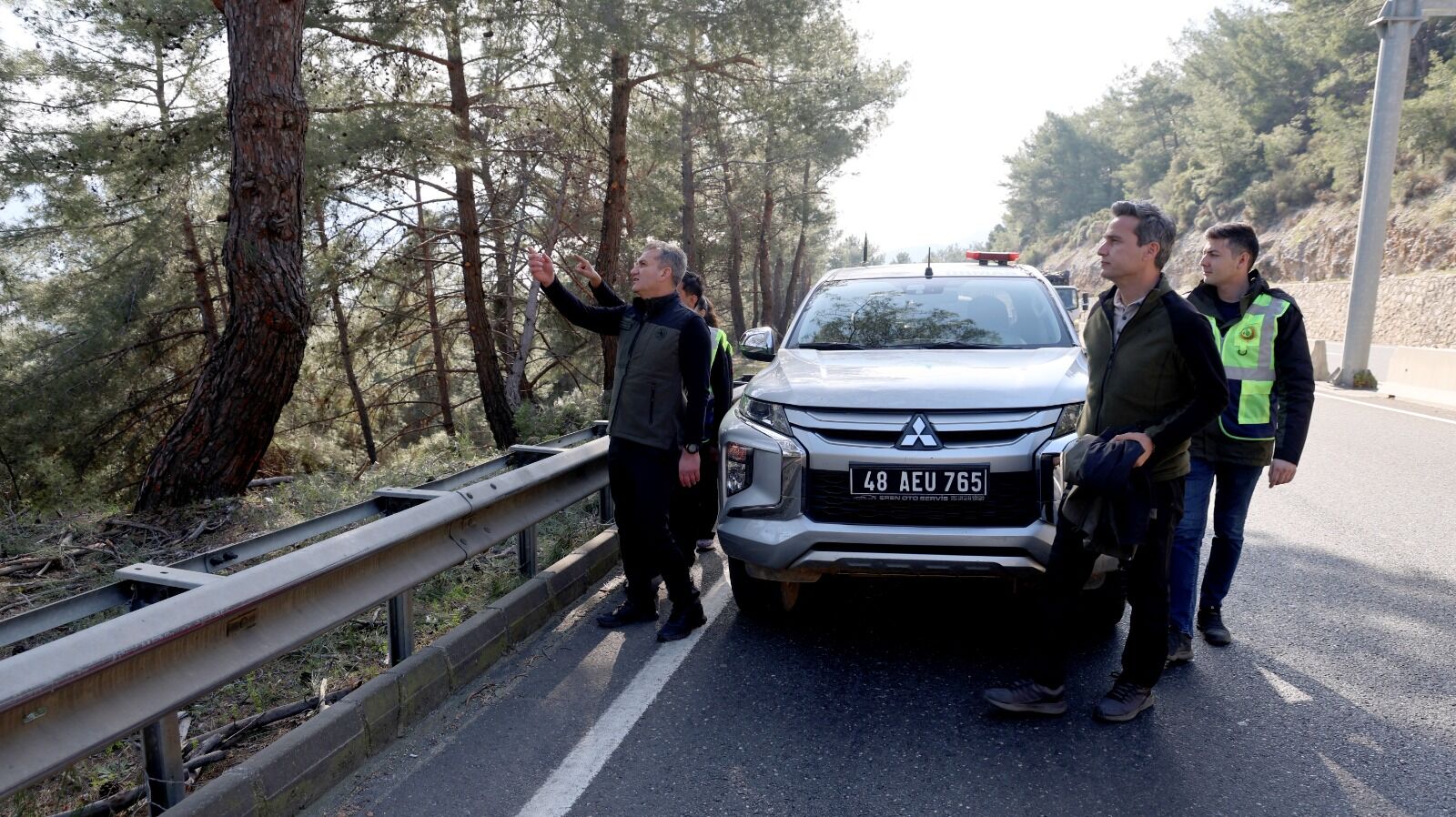 Sakar Geçidinde Orman Yangınlarına Karşı Yol Kenarı Temizliği