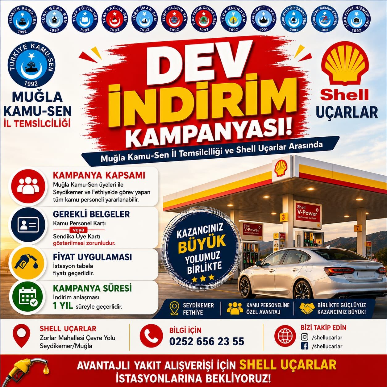 Seydikemer Ve Fethiye’de Görev Yapan Kamu Personeline Yakıt Ve Market İndirimi