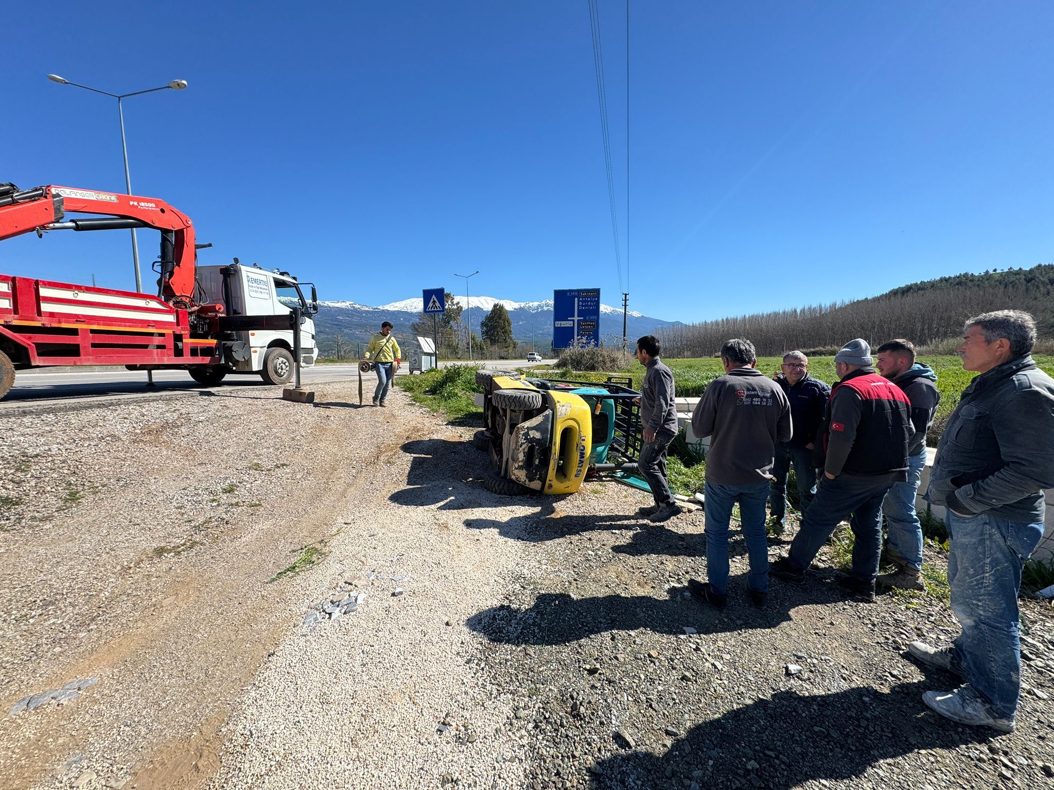 Forklift Devrilmesi Sonucu, 1 Kişi Ağır Yaralandı