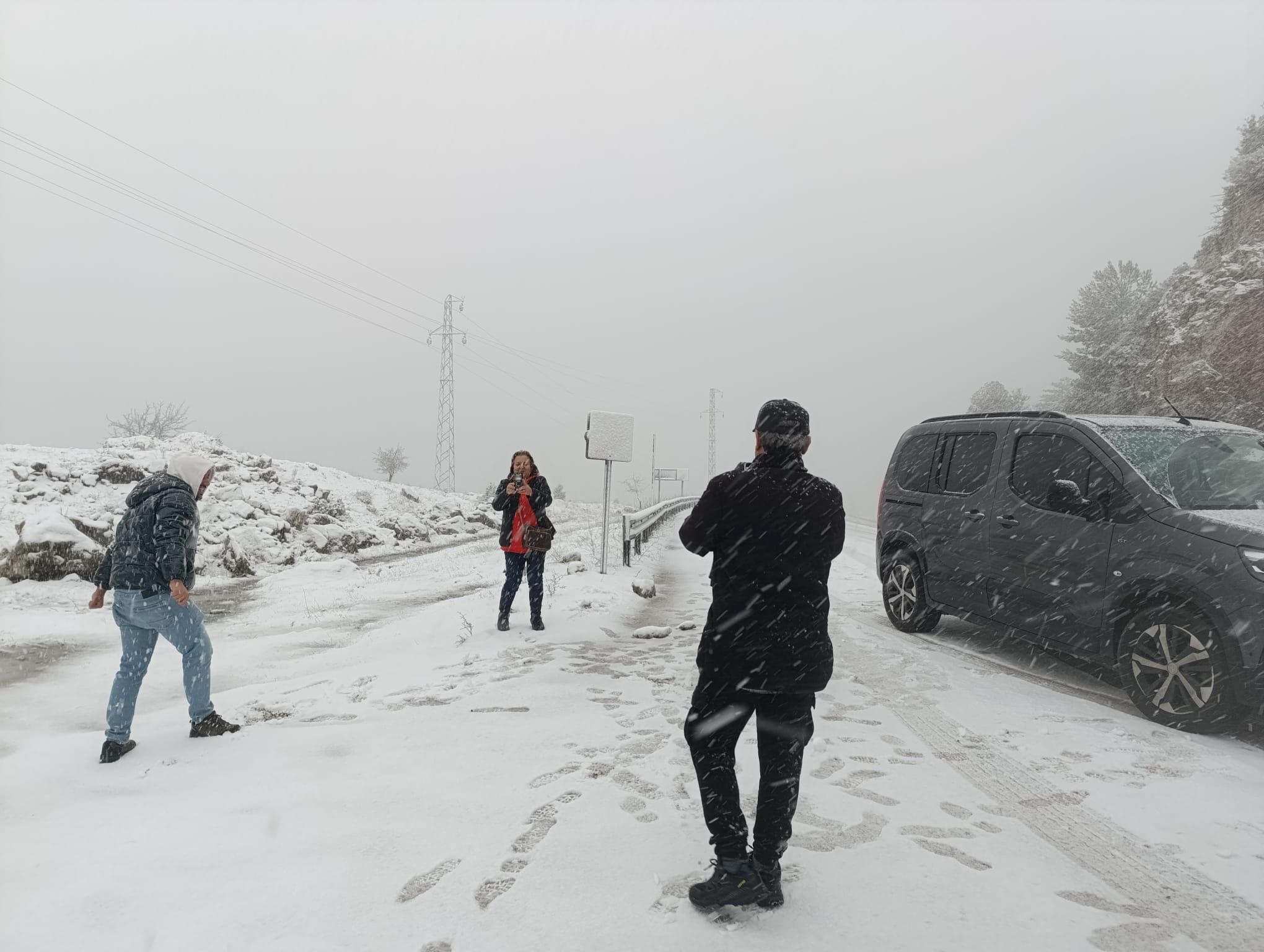 Seydikemer'e Mevsimin İlk Karı Yağdı
