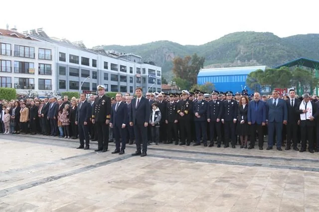 Ulu Önder Mustafa Kemal Atatürk Fethiye'de Saygı Ve Minnetle Anıldı