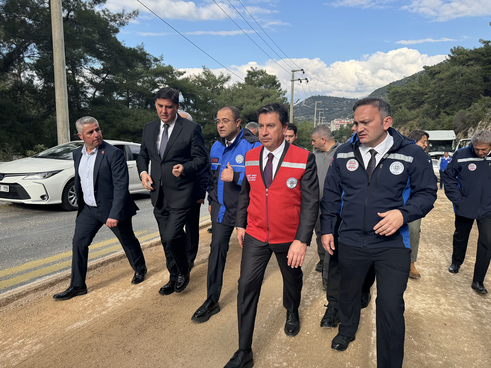 Fethiye-Ölüdeniz Yol Çalışmasında Başkanlar Sahada