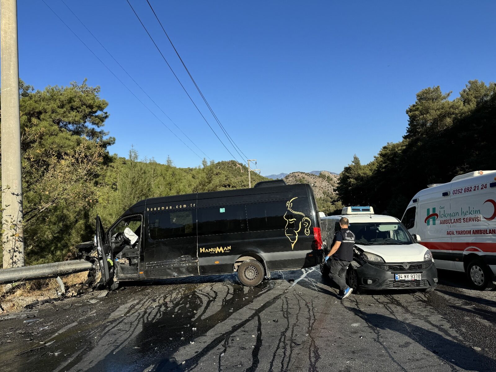 Fethiye’de 4 Aracın Karıştığı Kazada 5 Kişi Yaralandı