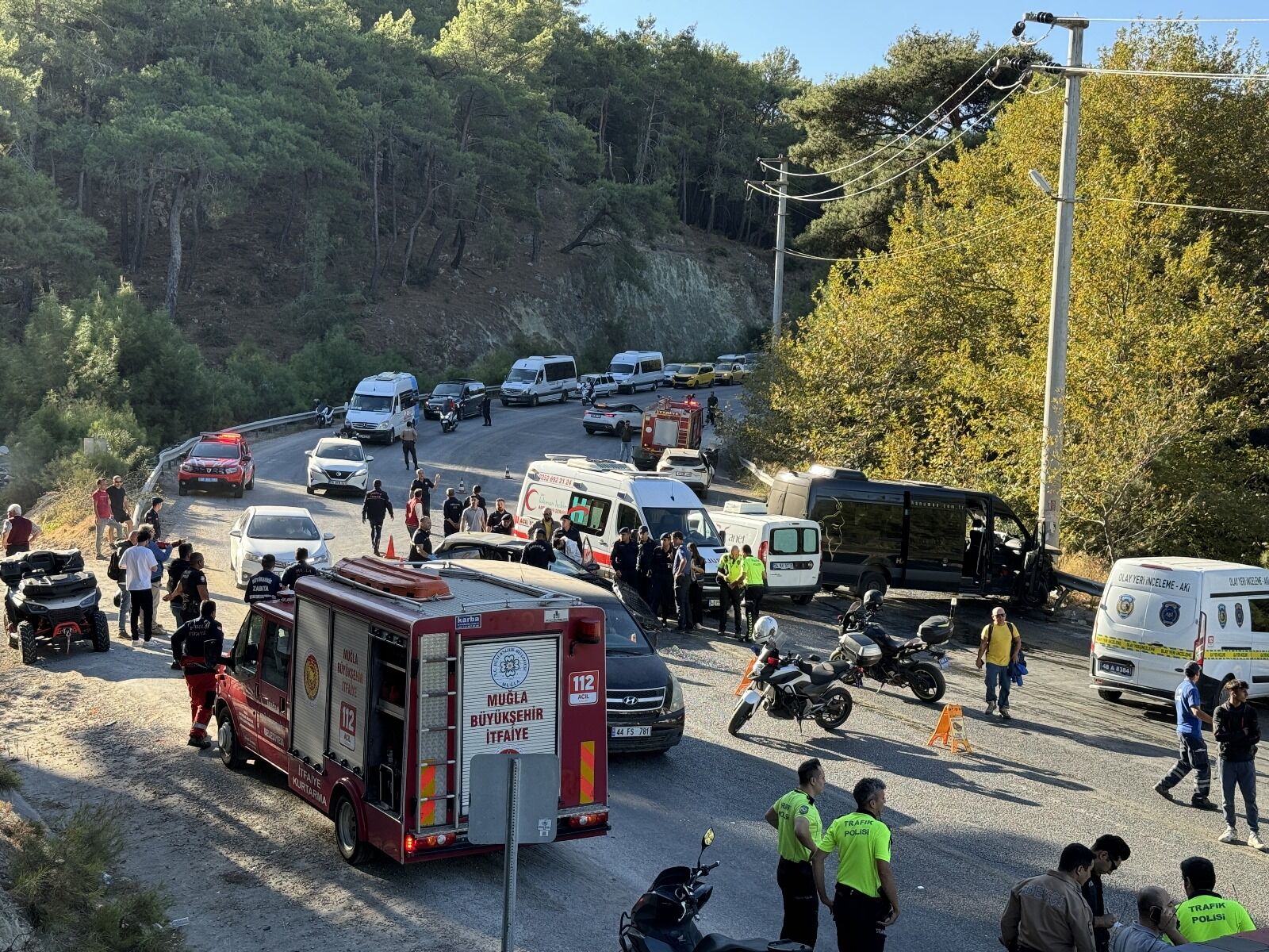 Fethiye’de 4 Aracın Karıştığı Kazada 5 Kişi Yaralandı