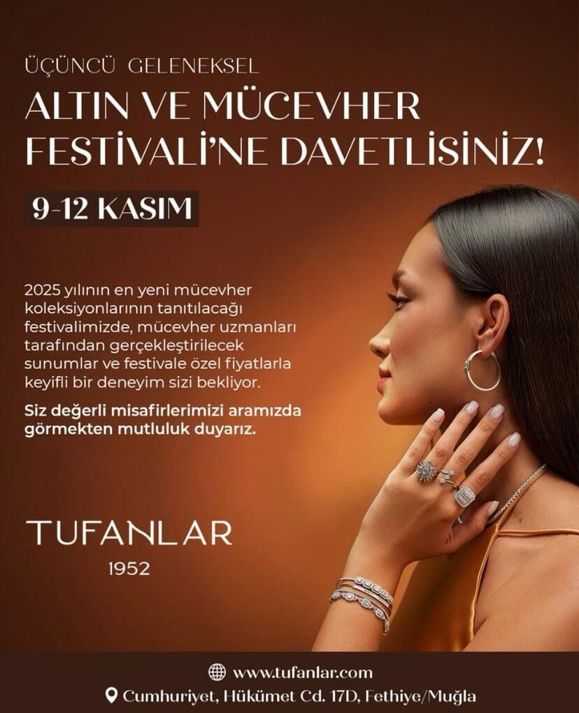 Fethiye’de 3. Geleneksel Altın ve Mücevher Festivali Başlıyor