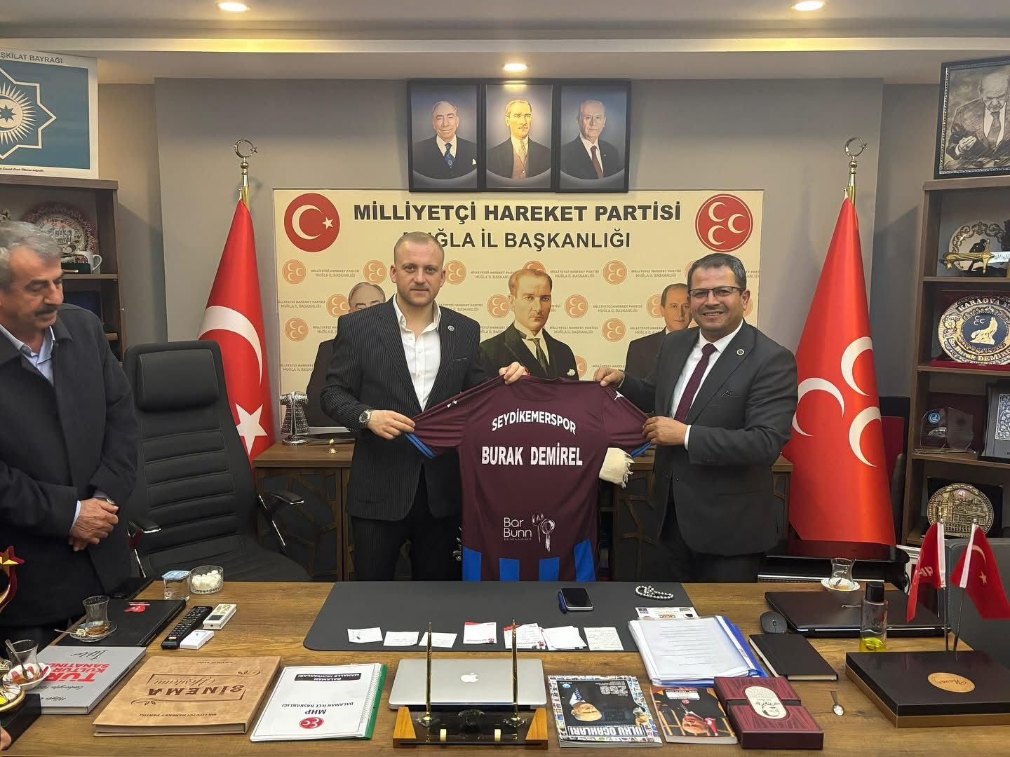 MHP Seydikemer İlçe Başkanı Arıç’tan İl Başkanı Demirel’e Ziyaret