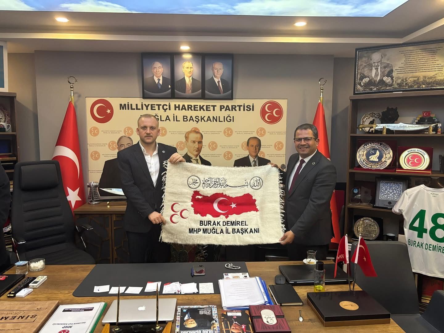 MHP Seydikemer İlçe Başkanı Arıç’tan İl Başkanı Demirel’e Ziyaret