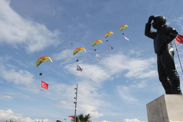 Fethiye'de Şehit Yüzbaşı Tayyareci Fethi Bey 111. Yılında Anıldı