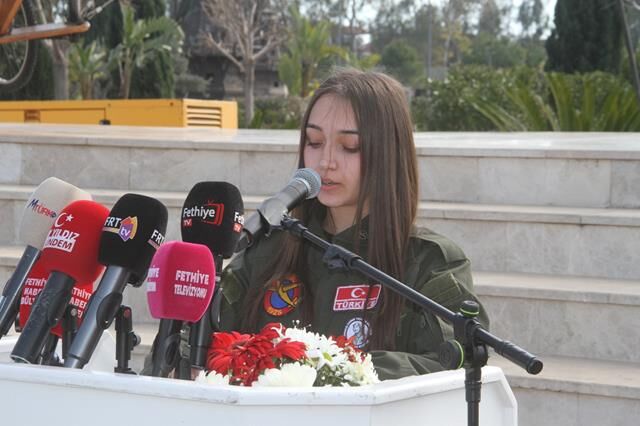 Fethiye'de Şehit Yüzbaşı Tayyareci Fethi Bey 111. Yılında Anıldı