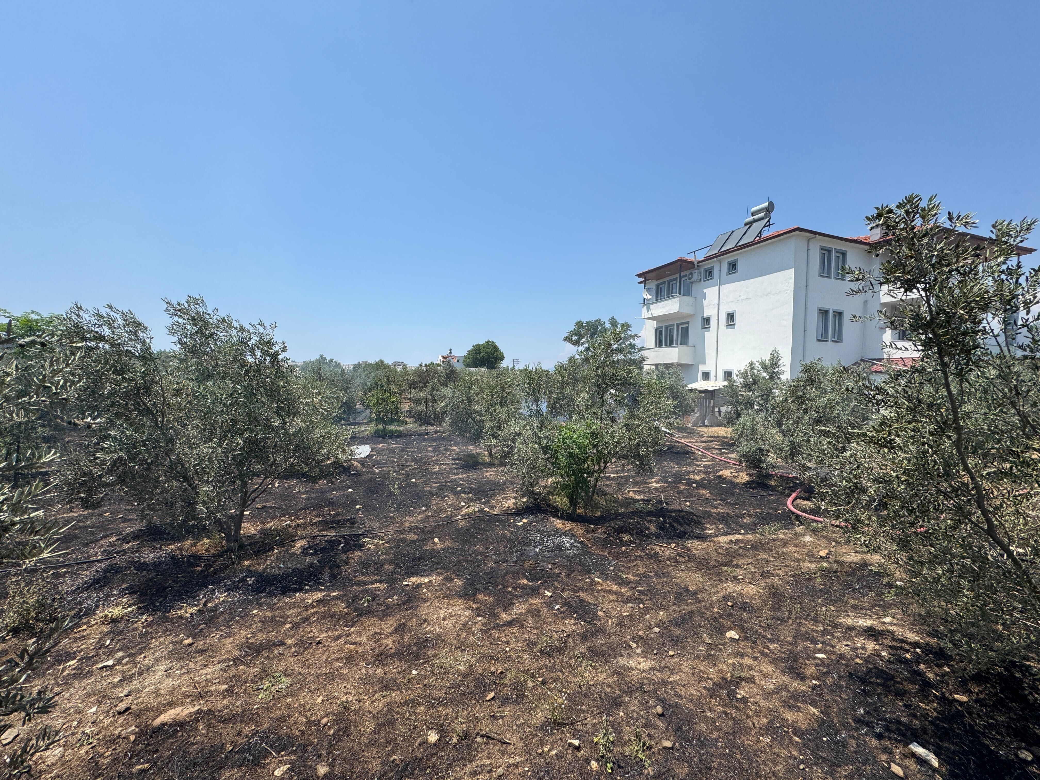Fethiye’de Bahçe Yangını Korkuttu