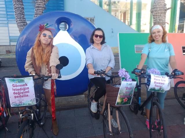 Fethiye’de 'Işıltılı Kadınlar, Karbonsuz Pedallar' Bisiklet Turuna Yoğun İlgi Oldu