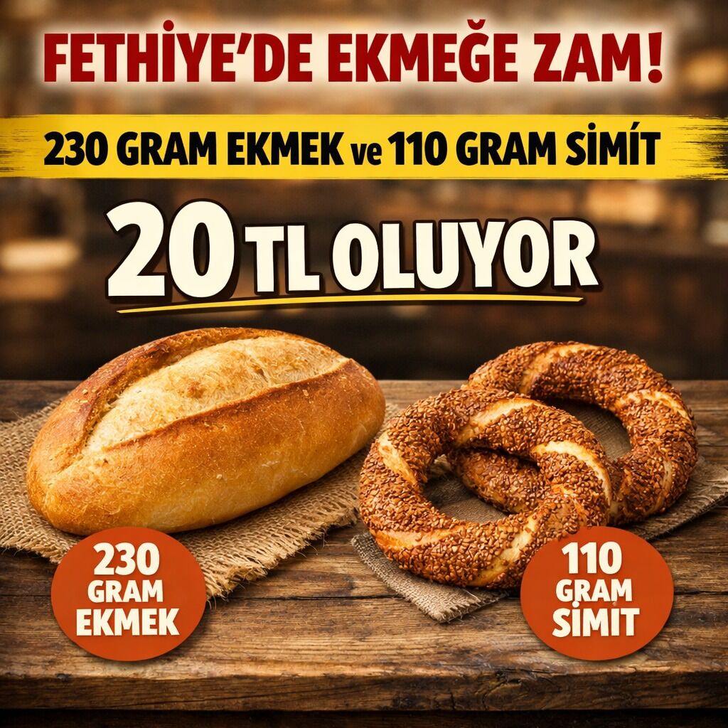 Fethiye’de Ekmeğe Zam