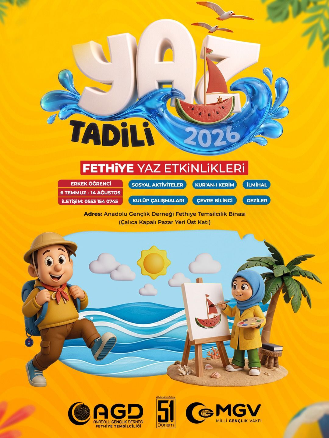 AGD-MGV Fethiye Temsilciliği’nde Yaz Dönemi Heyecanı Başladı: Gençler Hem Öğreniyor Hem Eğleniyor!