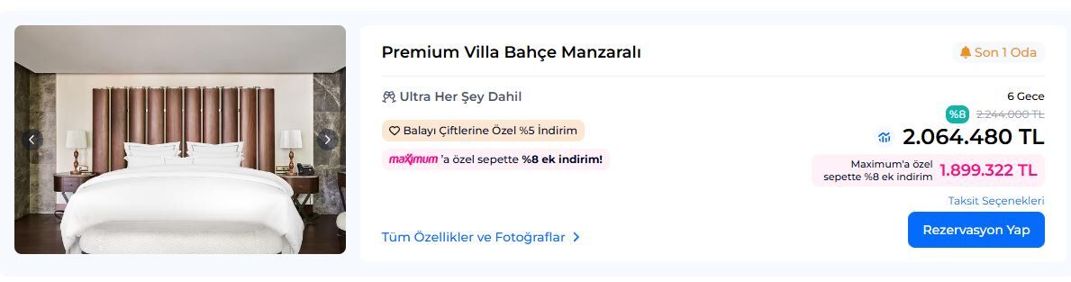 Fethiye'de 1 Haftalık Tatilin Bedeli 82 Bin TL'den 2 Milyon TL'ye Kadar Çıkıyor