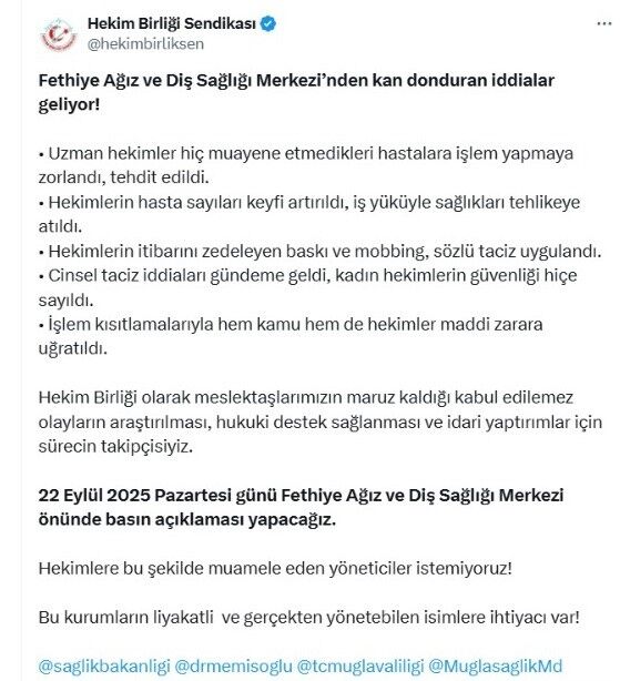 Fethiye Ağız ve Diş Sağlığı Merkezi’nde Skandal İddialar