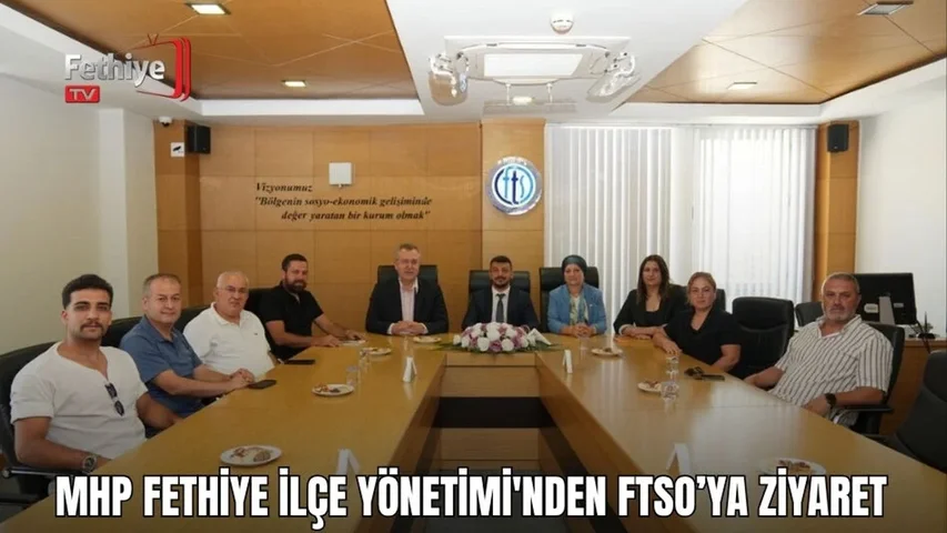 MHP Fethiye ilçe yönetimi, FTSO Yönetim Kurulu Başkanı Osman Çıralı'yı ziyaret ediyor.