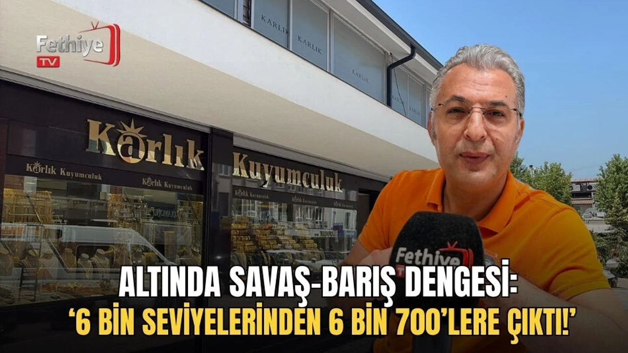 Karlık Kuyumculuk Satış Sorumlusu Çetin Bozkurt, Fethiye'de altın fiyatlarındaki değerlendirmelerini anlatıyor.