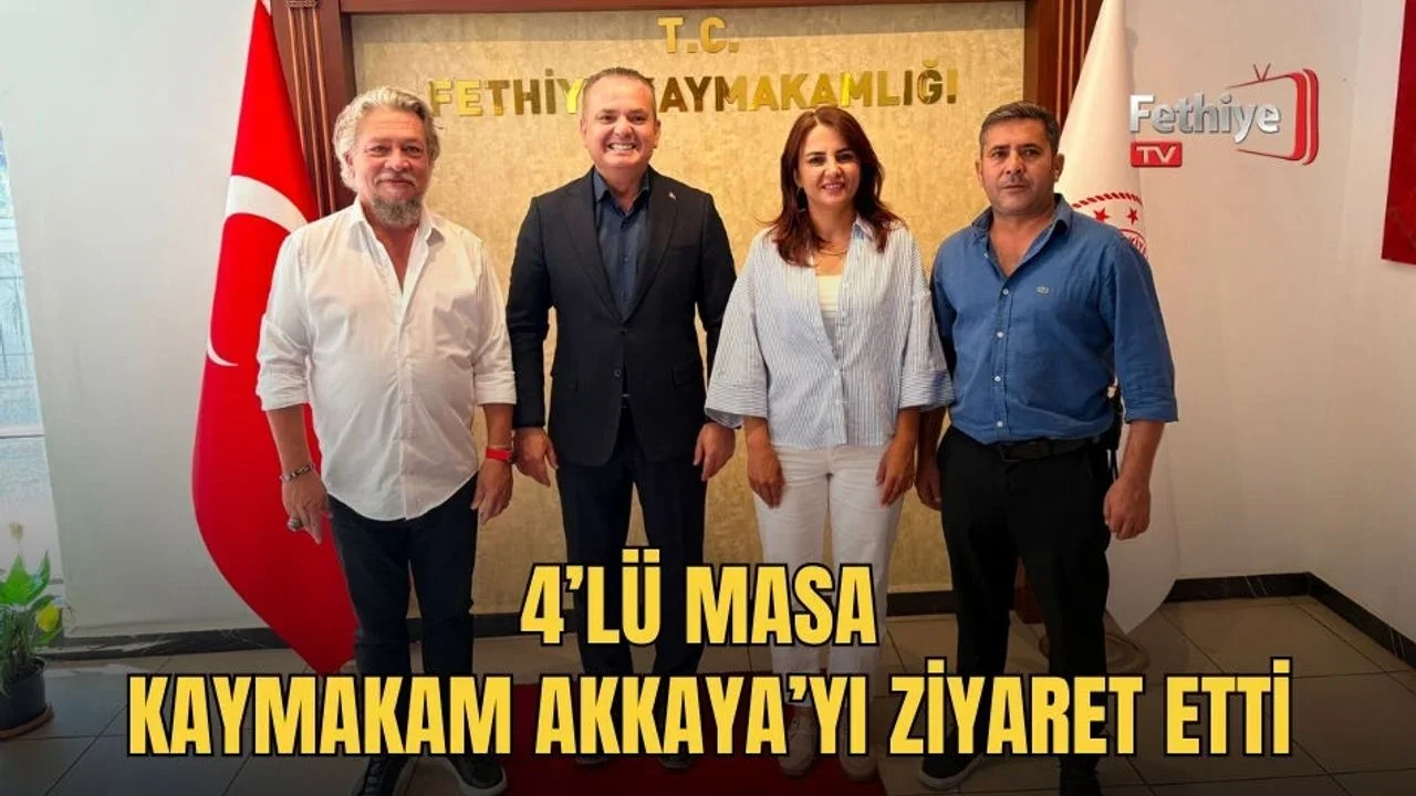 Fethiye Kaymakamı Fatih Akkaya, yerel medya temsilcilerinden oluşan 4’lü Masa heyetini makamında ağırladı.