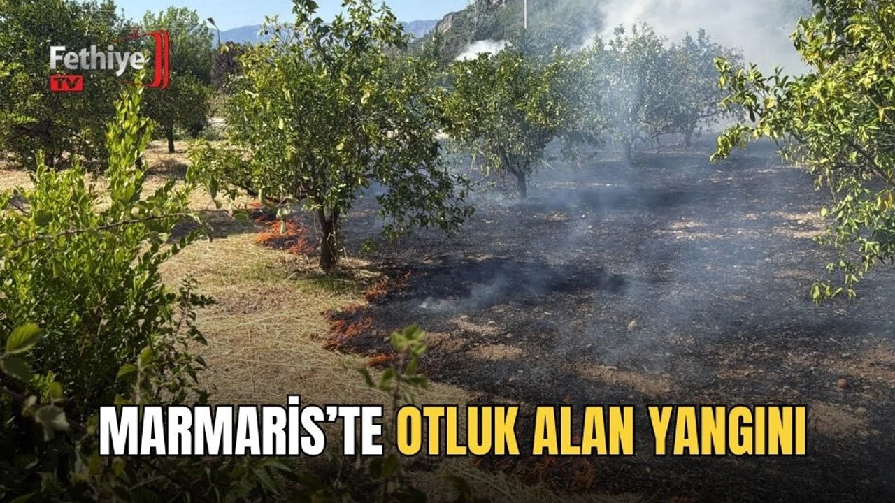 Marmaris’te Otluk Alan Yangını