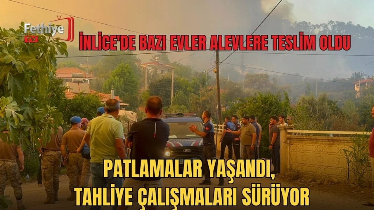 İnlice'de Bazı Evler Alevlere Teslim Oldu