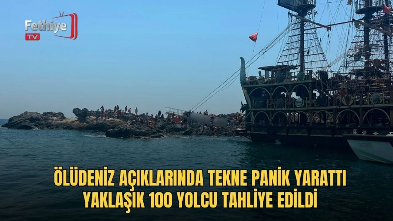 Ölüdeniz Açıklarında Tekne Panik Yarattı