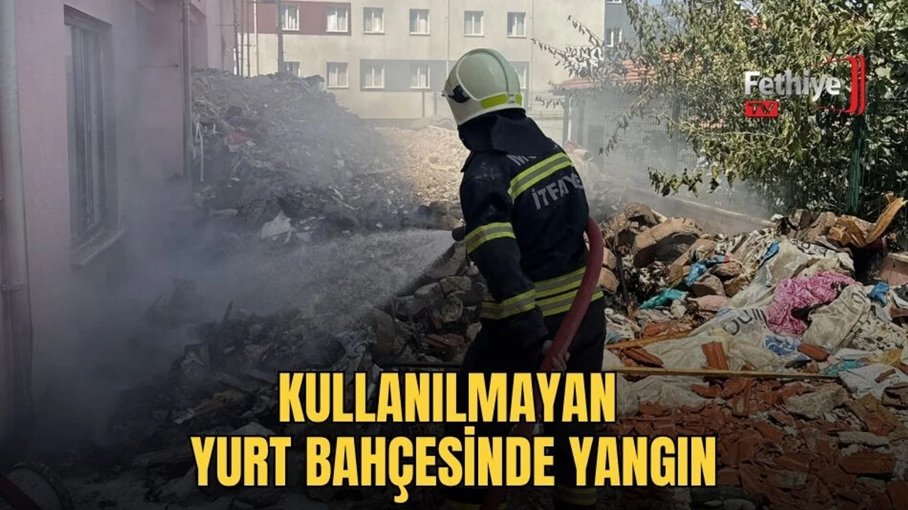 Kullanılmayan Yurt Bahçesinde Yangın