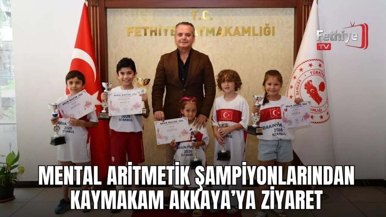 Mental Aritmetik Şampiyonlarından Kaymakam Akkaya’ya Ziyaret
