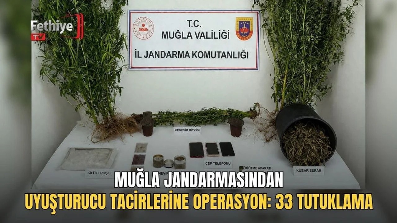 Muğla Jandarmasından Uyuşturucu Tacirlerine Operasyon: 33 Tutuklama