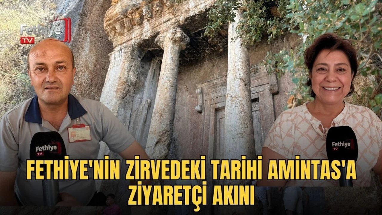 Sıcak Havaya Rağmen Amintas Kaya Mezarları'nda Ziyaretçi Yoğunluğu
