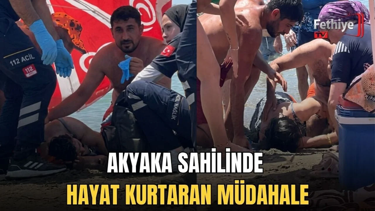 Akyaka Sahilinde Hayat Kurtaran Müdahale, Parkinson Hastası Yaşlı Kadın Hastaneye Kaldırıldı