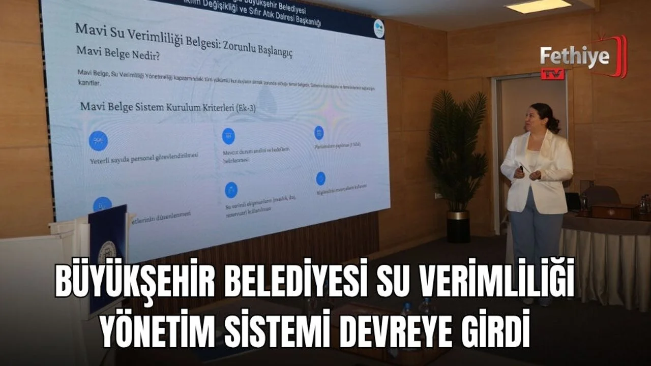 Büyükşehir Belediyesi Su Verimliliği Yönetim Sistemi Devreye Girdi