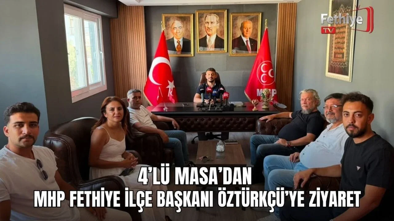 MHP Fethiye İlçe Başkanı Tuğrul Nasuhi Öztürkçü, 4’lü Masa medya temsilcileriyle bir araya geldi.
