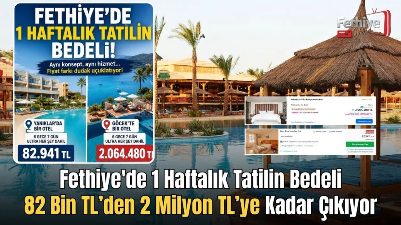 Fethiye'de 1 Haftalık Tatilin Bedeli 82 Bin TL’den 2 Milyon TL’ye Kadar Çıkıyor
