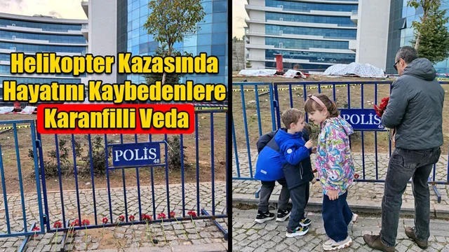 Helikopter Kazasında Hayatını Kaybedenlere Karanfilli Veda