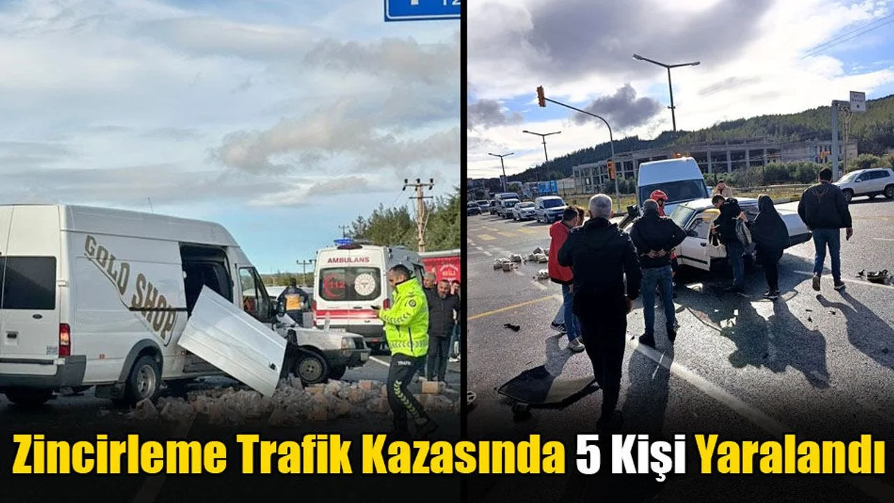 Zincirleme Trafik Kazasında 5 Kişi Yaralandı