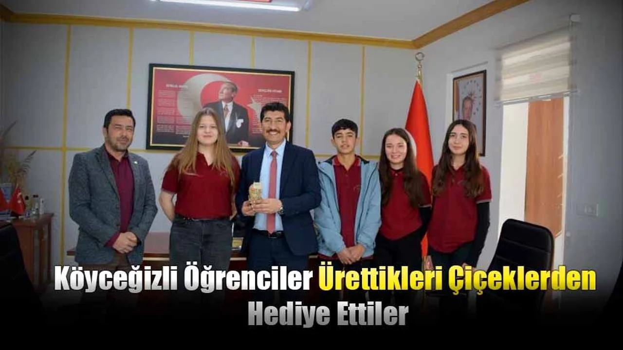 Köyceğizli Öğrenciler Ürettikleri Çiçeklerden Hediye Ettiler