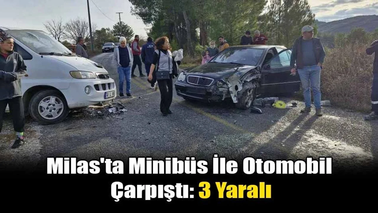 Milas'ta Minibüs İle Otomobil Çarpıştı: 3 Yaralı