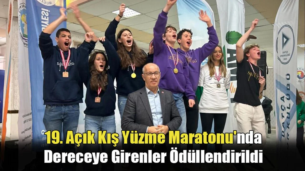 Datça'da 19. Açık Kış Yüzme Maratonu'nda Dereceye Girenler Ödüllendirildi