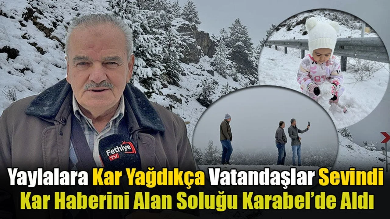 Yaylalara Kar Yağdıkça Vatandaşlar Sevindi